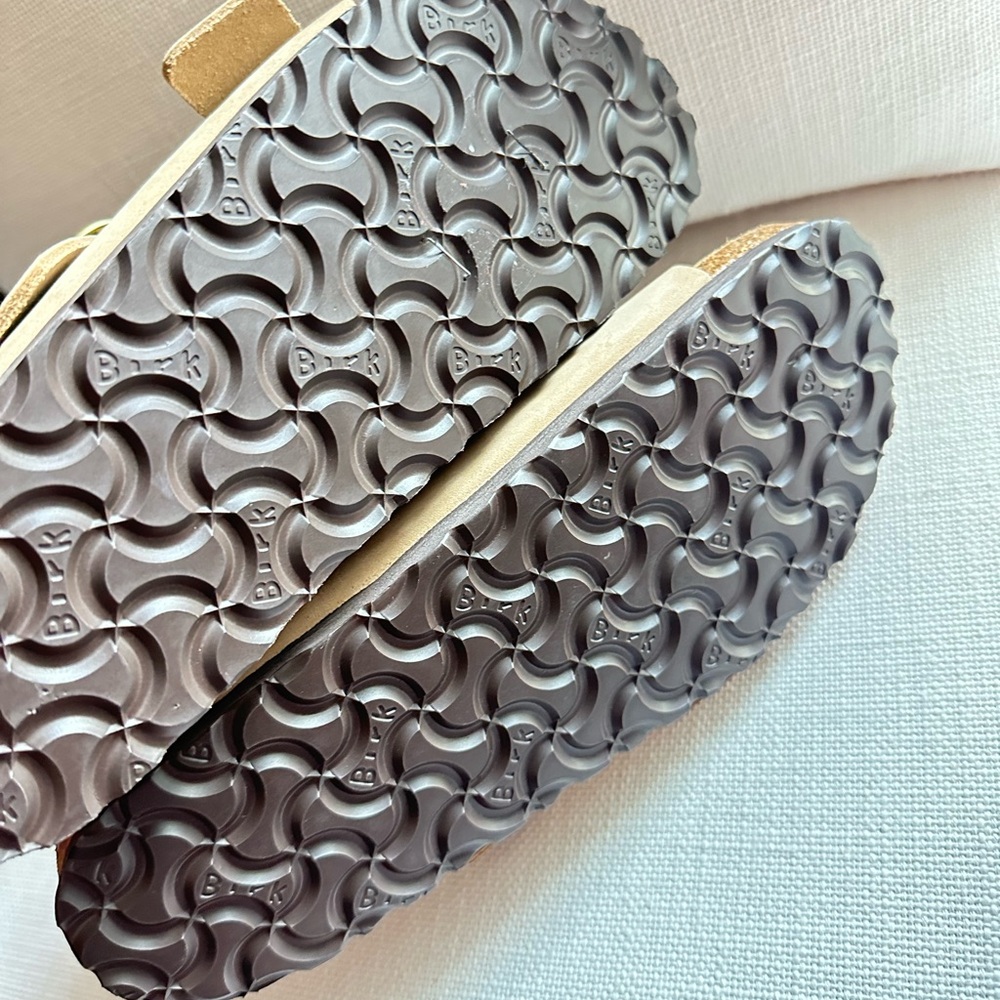 Birkenstock Big buckle Sandals - Cream with Gold Buckles - Picture 2 of 6